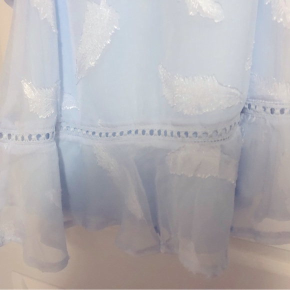 NWT TwoSisters The Label size 2 US XS Light Blue Chiffon dress with liner slip - Picture 8 of 13